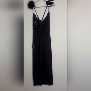 Lulu's Classic Black Midi Dress